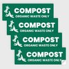 Fuel Stickers Compost Label for Waste Bin: Organic Waste / Compost Sticker, Outdoor, Heavy Duty, 6''x2'', 20PK Z-462COMPOST-20PK